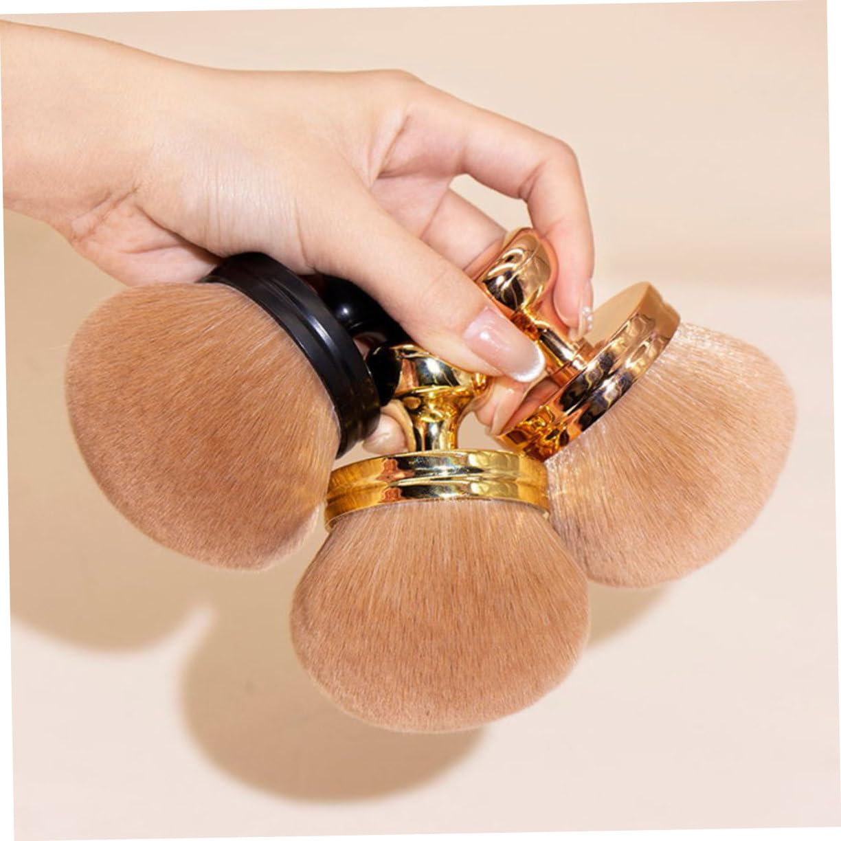 Beavorty 3 Pezzi Set Di Pennelli Per Trucco Morbidi E Soffici Pennello Per Cipria Pennello Cosmetico Kit Di Trucco Professionale Pennello Per Fondotinta In Polvere Strumenti Per Il