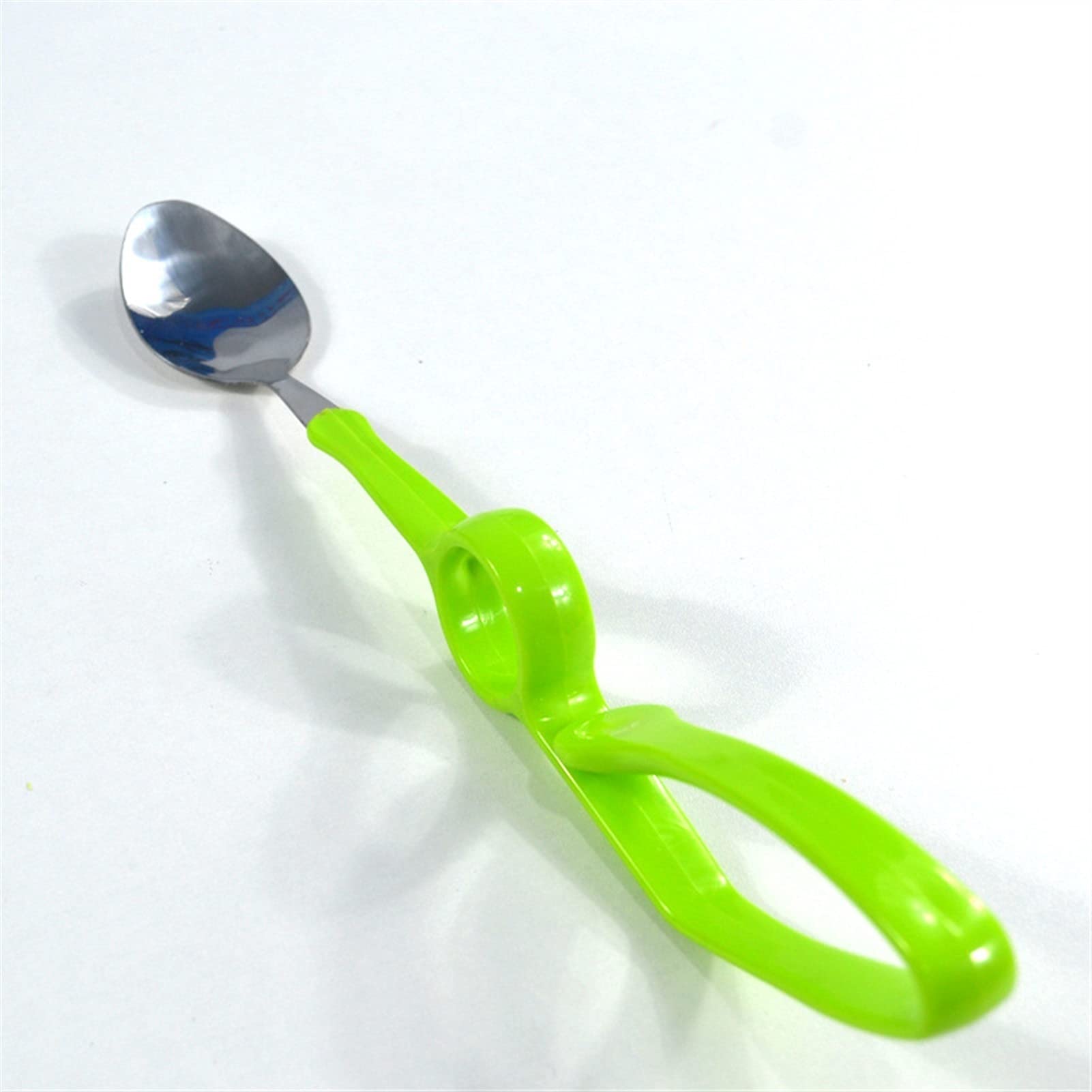 Suministros especiales Utensilios adaptables anchos, cubiertos de ayuda for la artritis for Parkinson, temblores en las manos: agarre fácil for manos temblorosas y temblorosas(Round handle spoon)