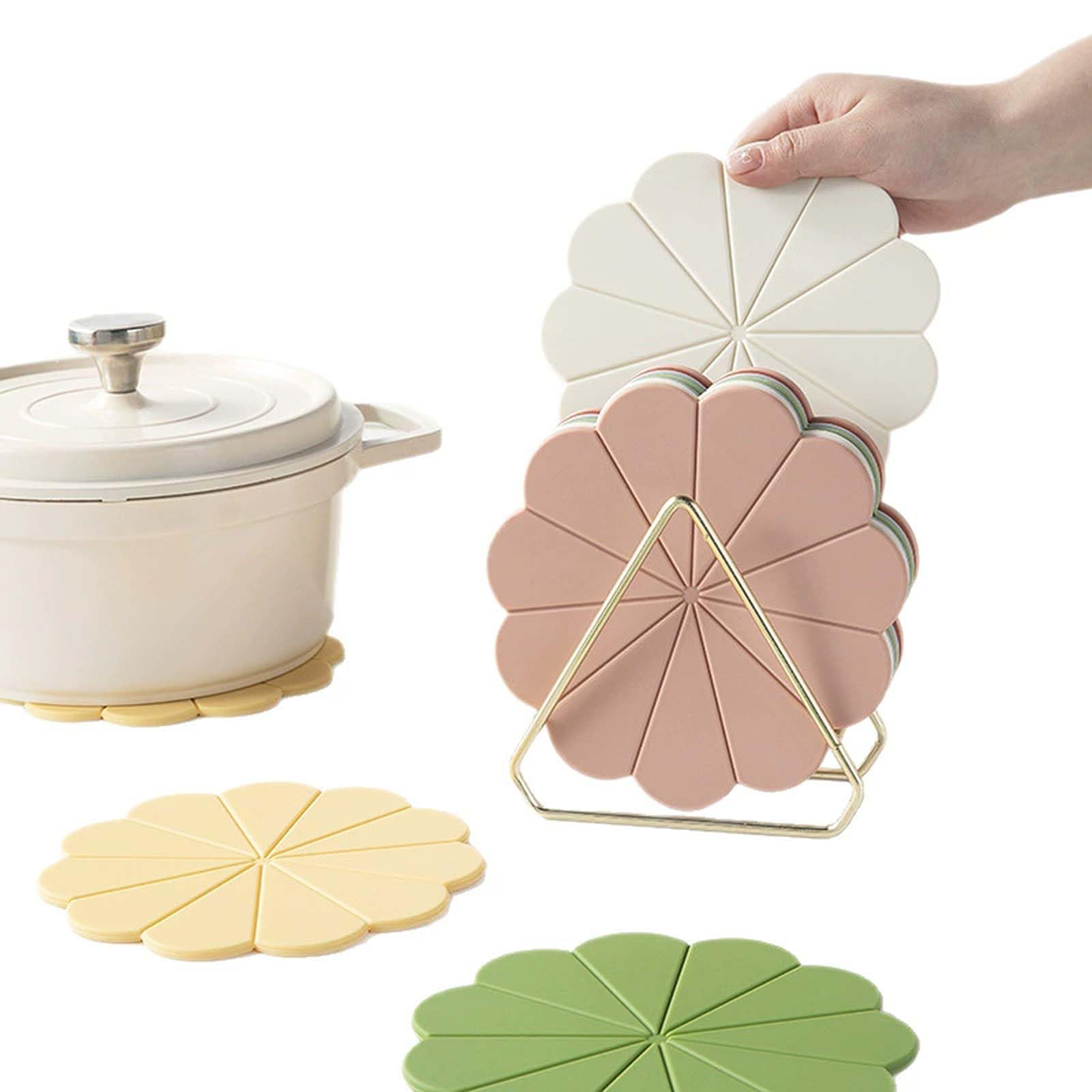 Dessous de Plat en Silicone avec Support de Rangement,