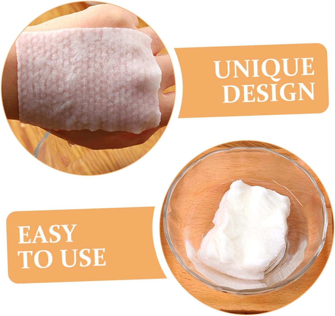 Compressed Facial Cleansing Pads Non-Woven Makeup Remover Rounds for All Skin Types Absorbent and Soft for Makeup Removal and Skin Cleansing