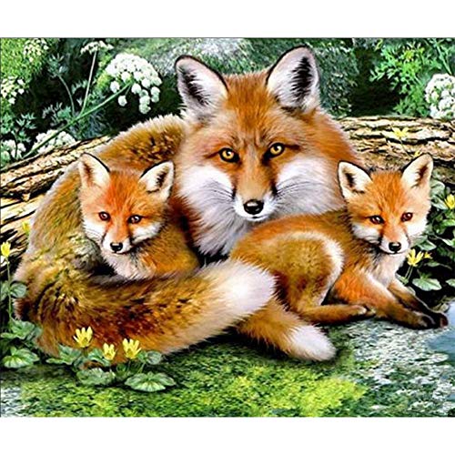 MOTOCO Diamond Painting Embroidery Paintings Rhinestone Pasted DIY Diamond Painting Cross Stitch(D:Renard)