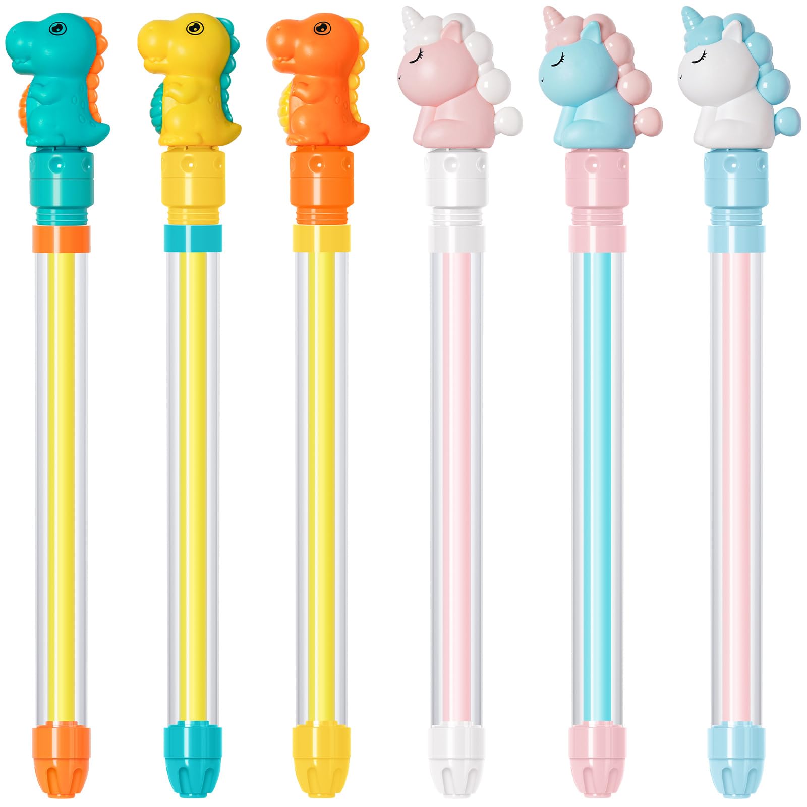 Dsmile Paquete de 6 pistolas de agua para niños y adultos, mango de plástico, piscina al aire libre, playa, verano, divertidos jue