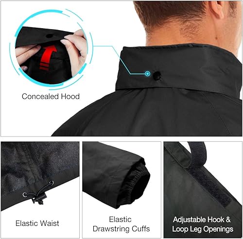 Miniatura 10 de TideWe - Traje de lluvia, impermeable, transpirable, ligero, conjunto de 2 piezas