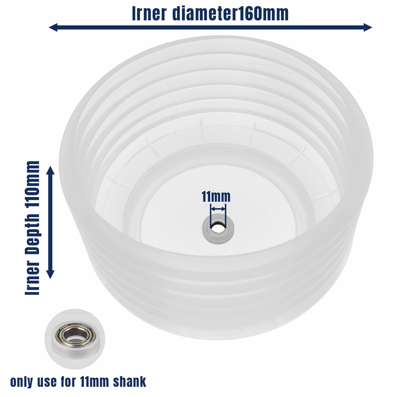 Drill Dust Collector Cover Ceiling Hole Saw Dust Bowl Drywall Dust Catcher Elastic Sealing Hole Saws Ash Dust Guard Bimetal Hole Saw Accessories with Embedded Bearings for 160mm Hole Openers - Image 2