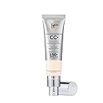 IT Cosmetics CC+ Cream (Fair Porcelain) - Natural Full Coverage Foundation With SPF 50+, Color Corrector & Anti-Aging Hydrating Serum, Hyaluronic Acid + Peptides, Lightweight - 1.08 fl oz