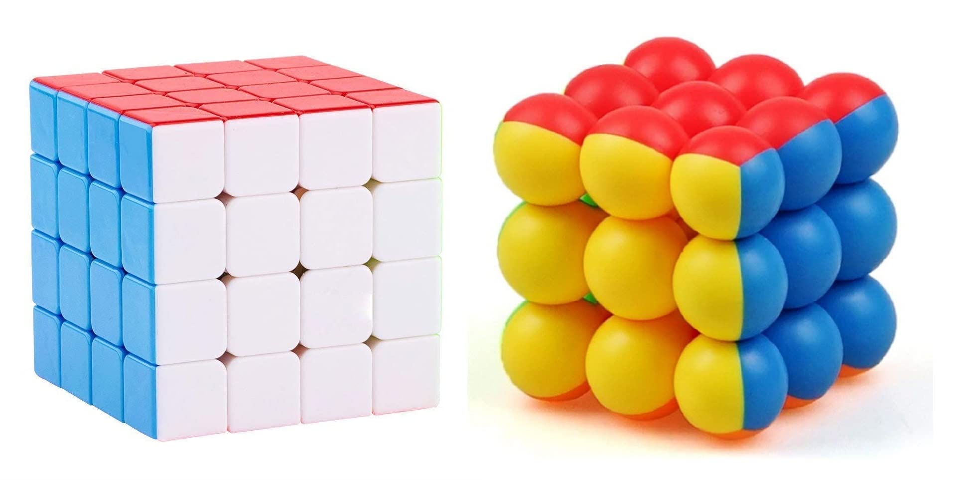 Enorme High Speed Smooth Stickerless 4x4x4 Cube and 3x3x3 Round Bubble Magic Cube (B0C1NTBZS9) Amazon Price History, Amazon Price Tracker