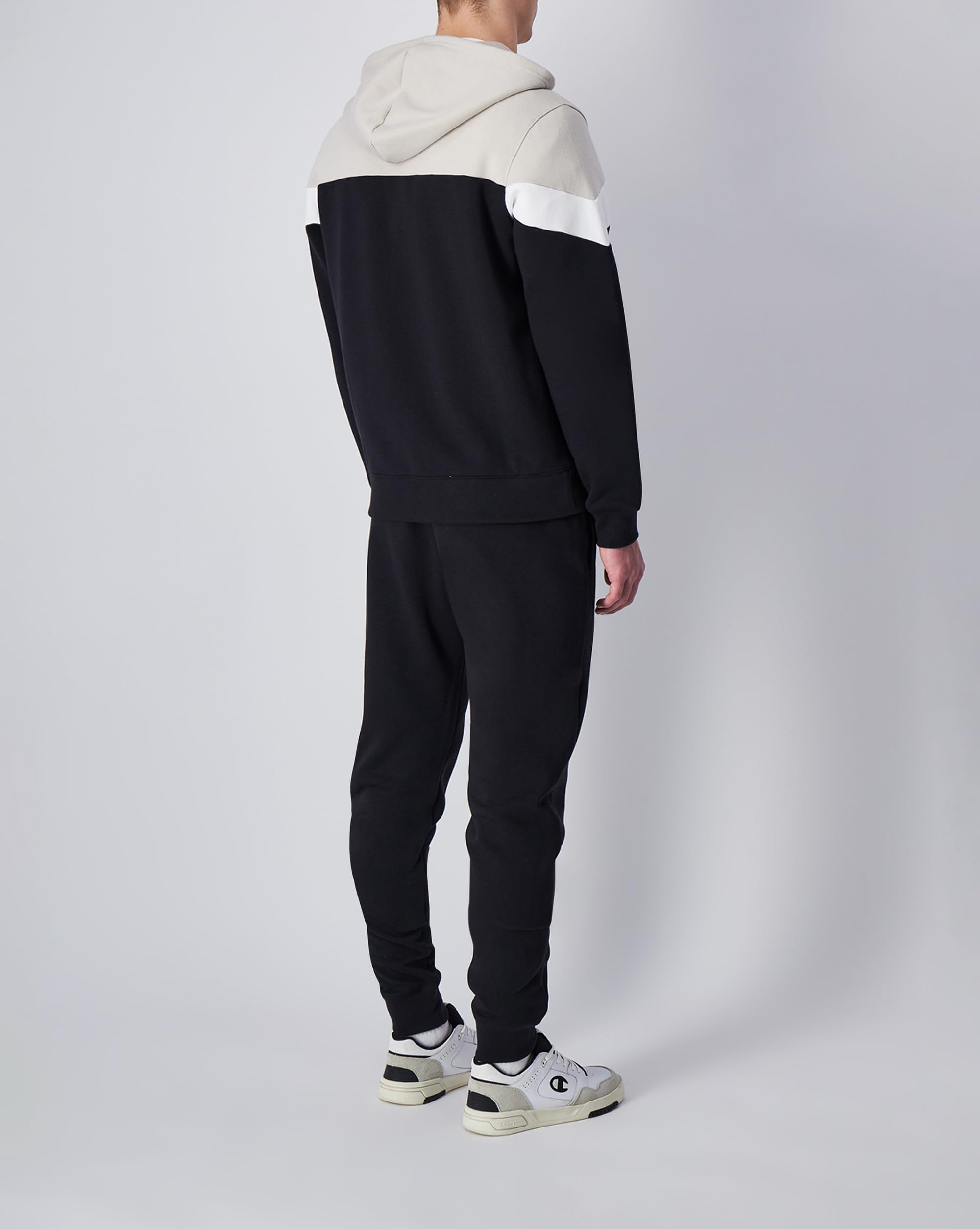 Champion Legacy Script Shop Color Block (220291) - Soft Compact Powerblend Fleece Hooded Tuta sportiva Uomo