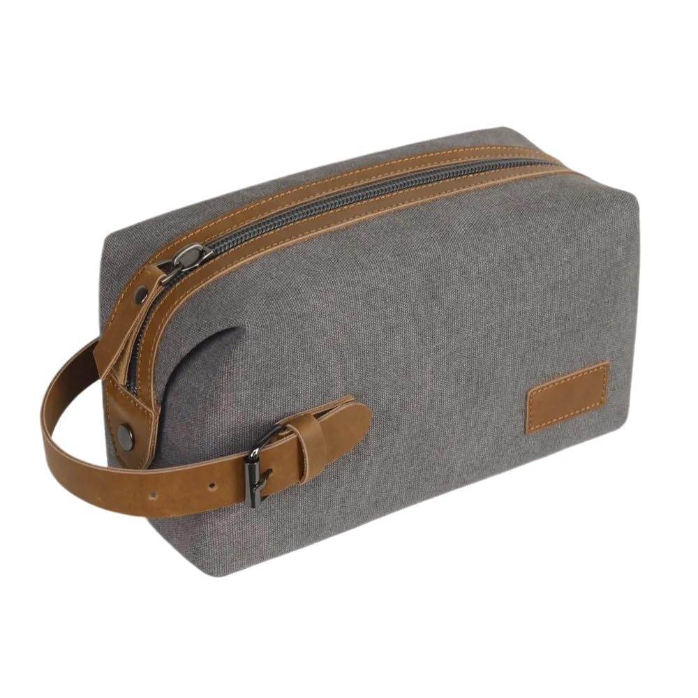Borsa da Toilette in Tela Semplice da Uomo, Borsa da Toilette Vintage di Lusso, Borsa da Toilette da Viaggio, astucci per Cosmetici e Trucco, Organizer per la conservazione maschil