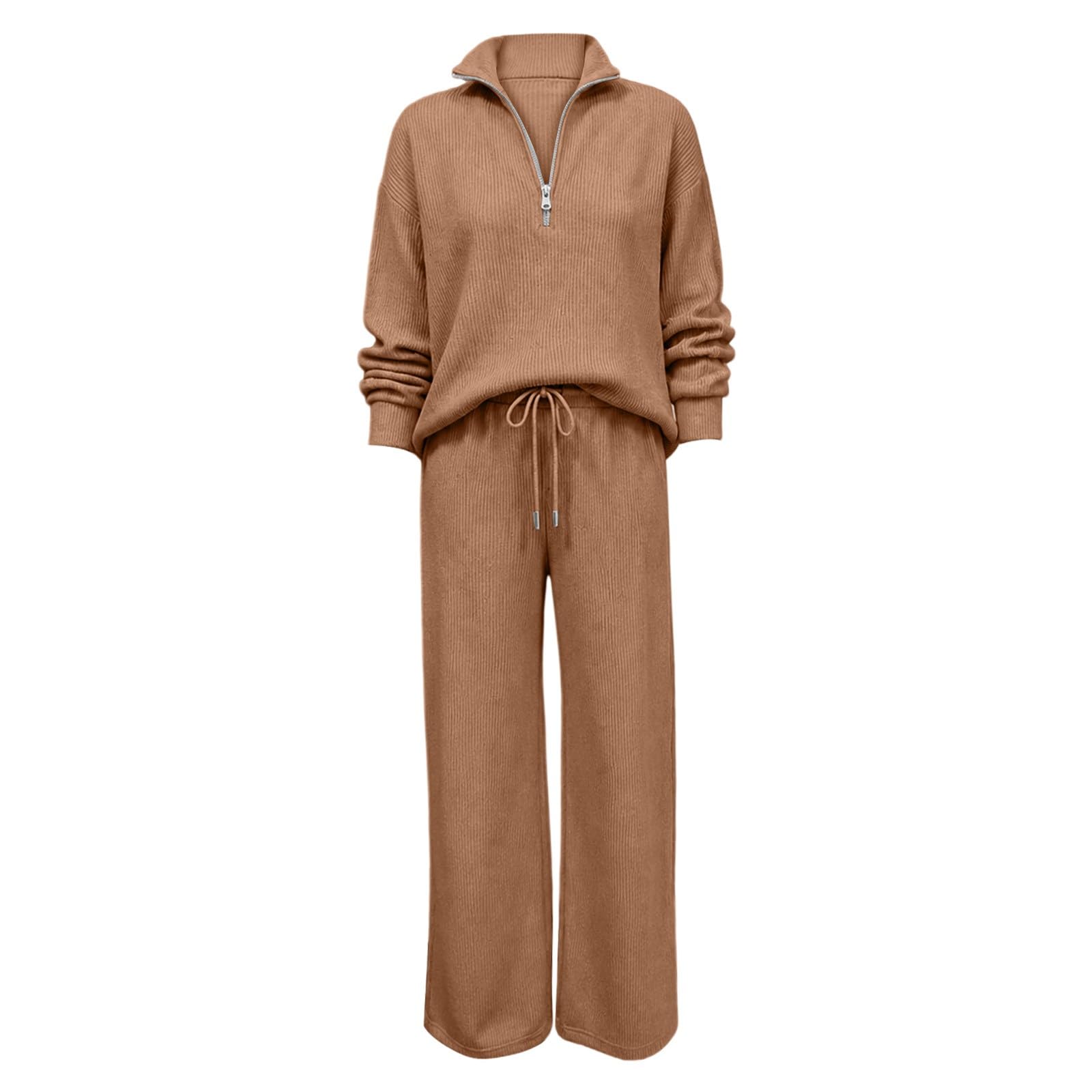 Tuta Donna Sportiva Invernale Felpa Mezza Zip Collo Alto Pantaloni