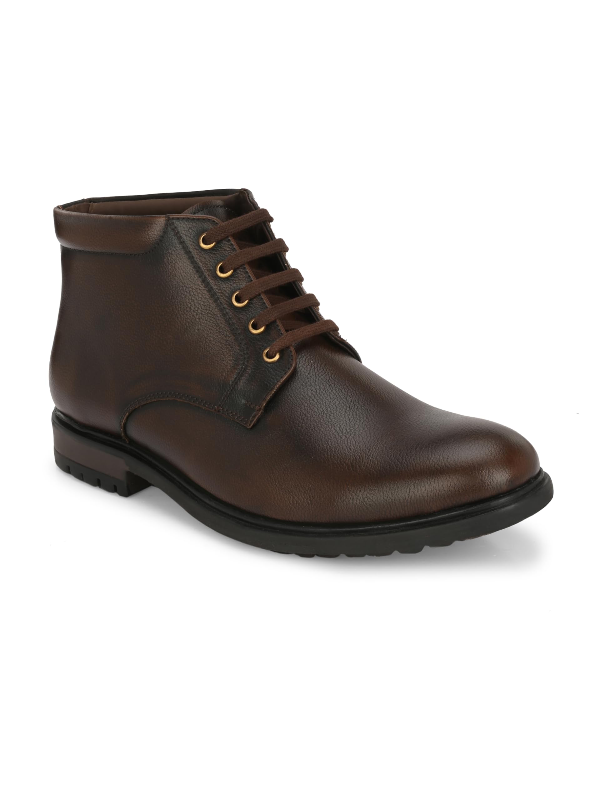 san frissco Men's Chukka Boots High Top Ankle Regular Casual Lace Up Shoes Textured Footwear with Soft Cushioned Footbed TPR Sole/Stylish Flexible for Party and Outdoor - 6 (Tan)-picture-10