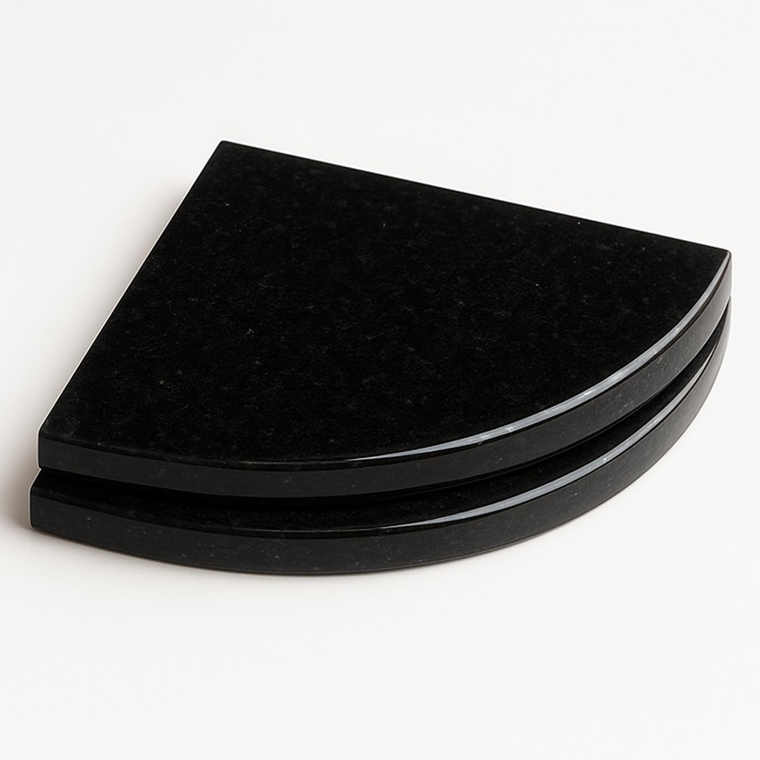 Threshold Shop 9 Inch Absolute Black Granite Corner Shower Shelf Bathroom Caddy Wall Mounted Shower Shelf Classic Flatback