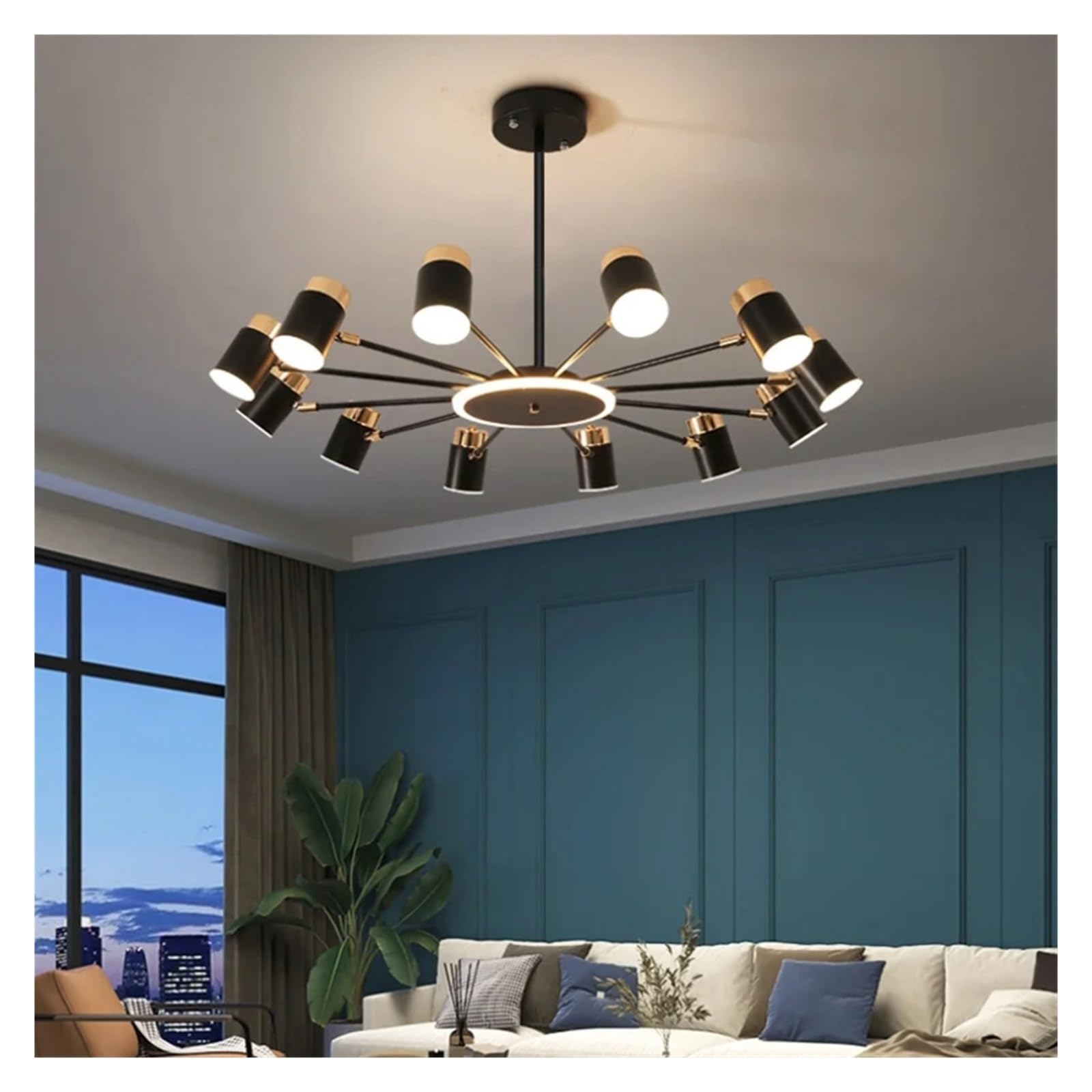 HMASNSEIY - Chandeliers Lighting Compatible with Modern Living Dining Room Bedroom Kitchen Ceiling Pendant Lights Simple Indoor Home Decor Lamps Adjustable Chandeliers