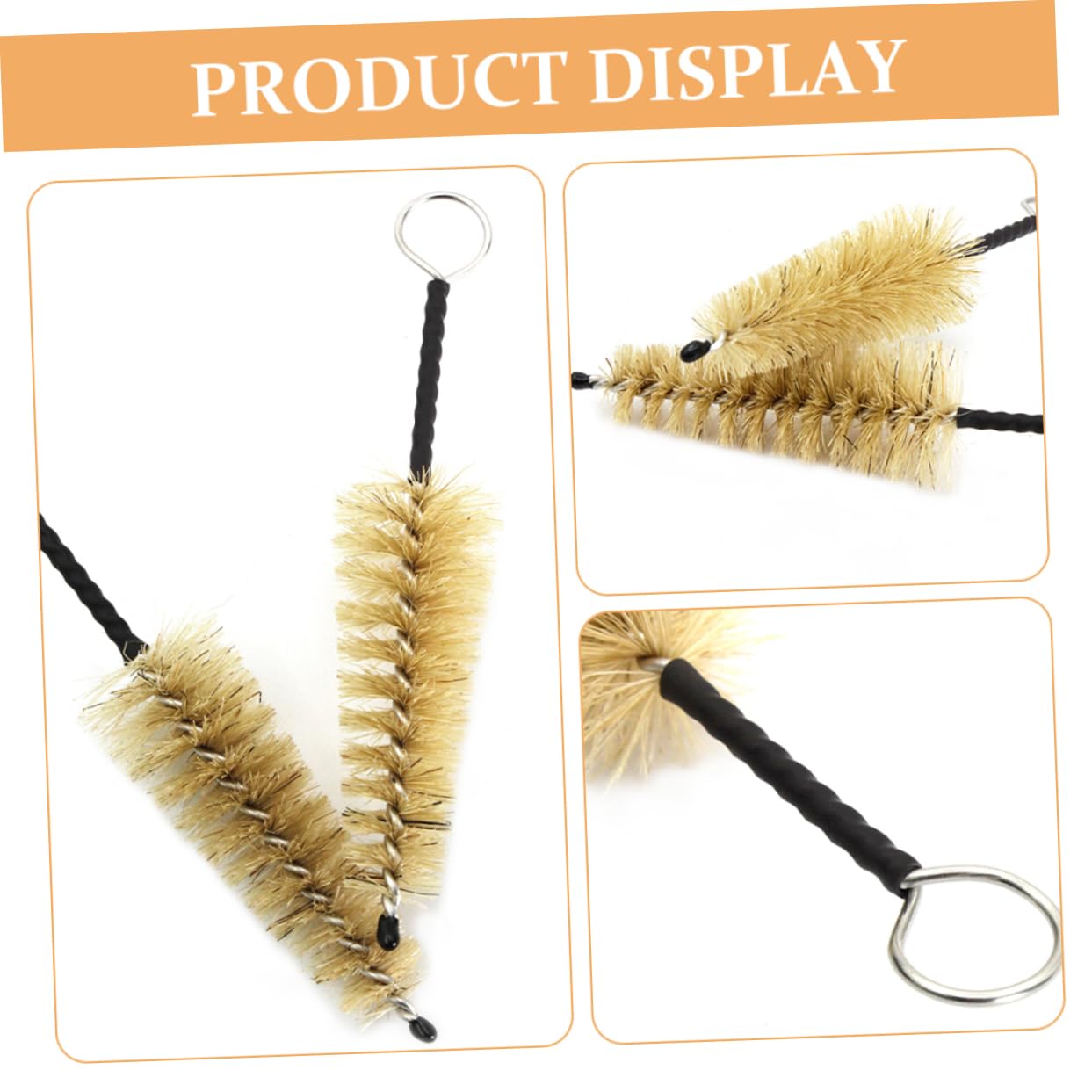 ifundom Flute Brush Cleaner for Saxophone and Flute 2 Pack Bristle Flute Mouthpiece Brush Safe for Instrument Portable