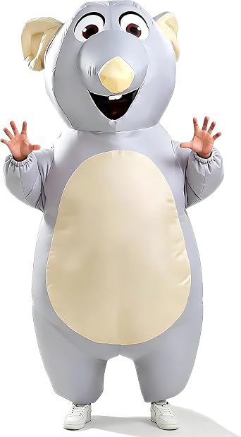Inflatable Mouse Costume for Adults Funny Blow Up Suit for Halloween Party