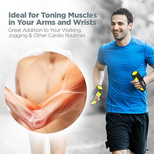 Miniatura 4 de Logest Pesas suaves de neopreno ajustables (1 libra, 2 libras, 3 libras, 4 libras)  rojo, amarillo, azul, morado  correas de velcro  entrenamiento