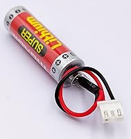 Vista 4 de 2 piezas ER6C AA 3.6V 1800mAh PLC batería con enchufe para Mitsubishi FX F2-40BL PLC batería