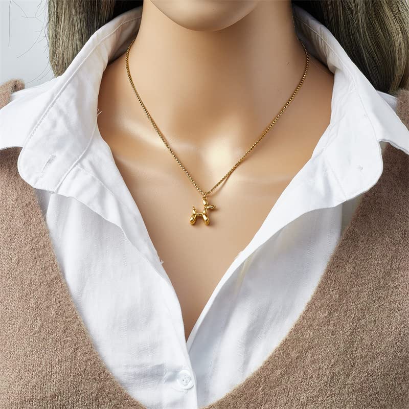 Image of Havilah Necklace for Women Stainless Steel Balloon Dog Pendant Necklace