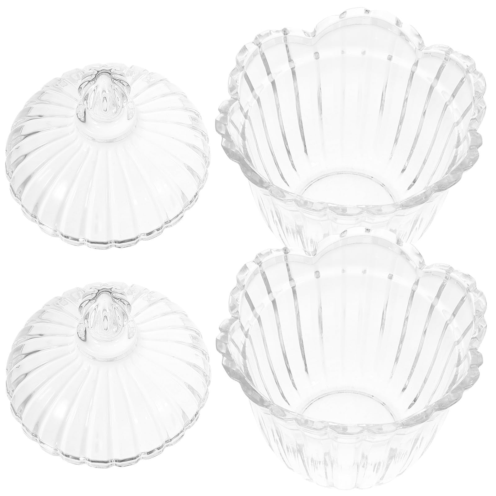 IMIKEYA 2 Piezas Tarro para Almacenar Alimentos Secos, Recipiente de Almacenamiento de Vidrio con Tapa, Cristal, para Dulces y Snacks, Almacenamiento de Alimentos