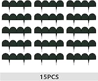Vista 3 de Evelyne Borde de borde de jardín en medio círculo (semicírculo) diseño arqueado – 15 piezas de revestimiento de valla de jardinería verde barrera