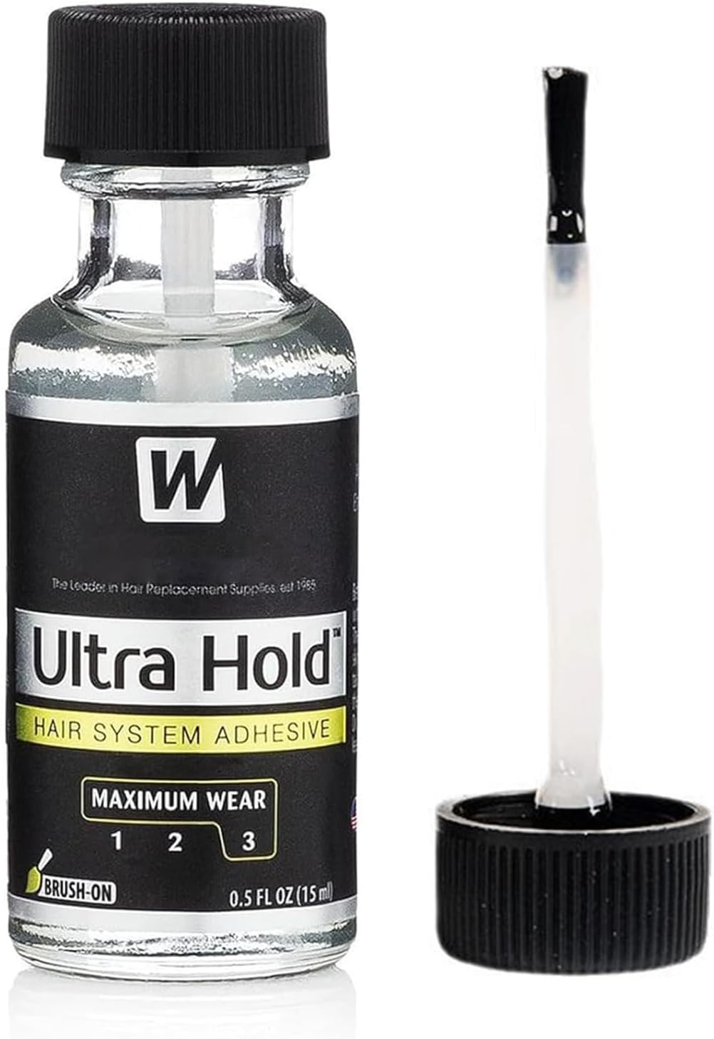 Lace Wig Glue - Hair Bonding Glue, 15ml Clear Waterproof Adhesive with Quick-Drying Long-Lasting Strong Hold for Lace Front Wigs, Hair Systems, Extensions & Toupee Applications