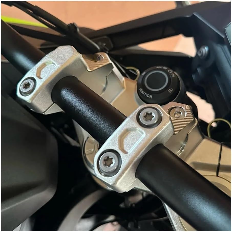 Motorbike Handlebar Risers For Voge 900 DSX DSX900 DS X DS900X pair Motorcycle Accessories Silver Aluminum Handlebar Riser Bar Mount Handle Clamp