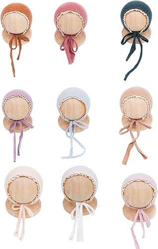 Miniatura 2 de SARDFXUL Accesorios de fotografía para recién nacidos, gorro de punto, para sesión de fotos de bebé, niño, niña, disfraz para recién nacido,