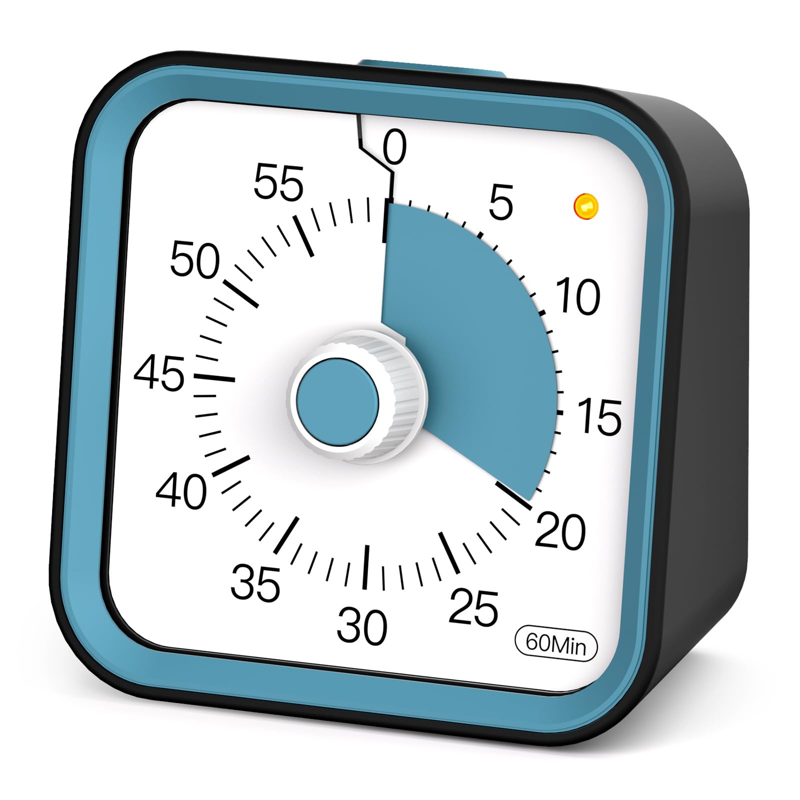 InfPokid Visueller Timer Kinder mit Pausenfunktion, 60 Minuten Countdown Timer für Kinder Schreibtischstudie, Bürotisch und Meetings, Kochen in der Küche, Leises Zeitmanagement für ADHS (Schwarz)