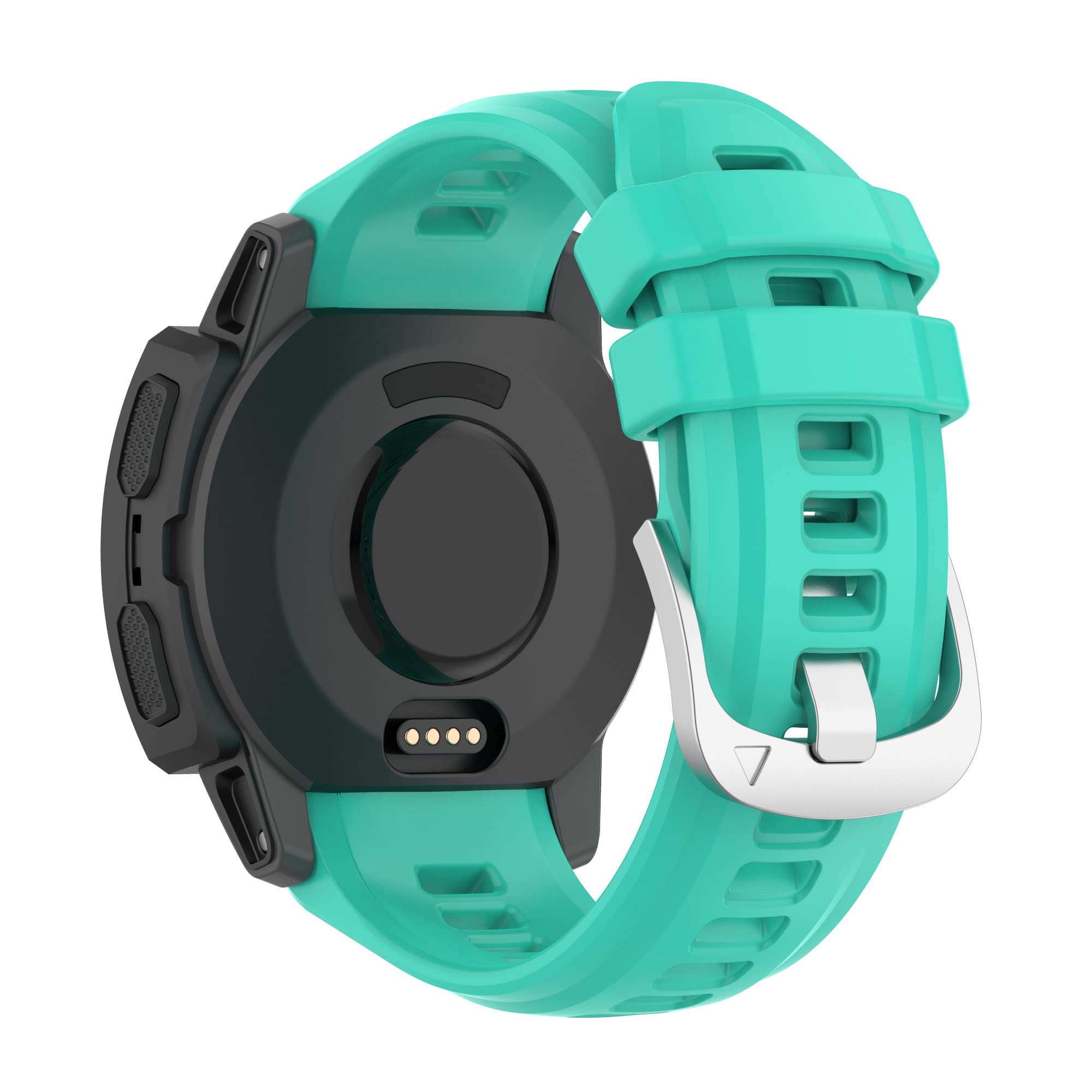 REYDA Silicone Strap Compatible for Garmin Instinct 2S, 20mm Watch Strap Soft Comfortable Breathable Silicone Bracelet Metal Buckle Sport Wristband Replacement Strap for Garmin Instinct 2S Smart Watch