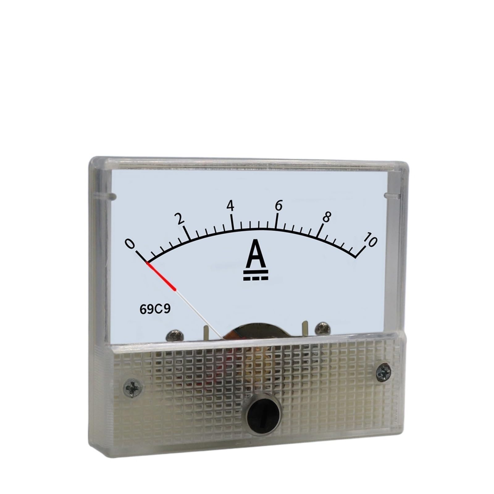 Instrumentos de panel de corriente analógica, Amperímetro con puntero analógico Medidor de panel Serie 69 Rango de corriente CC/CA 1A-50A Tamaño del panel 65x80 mm Agujero 60 mm(69C9 DC,15A)