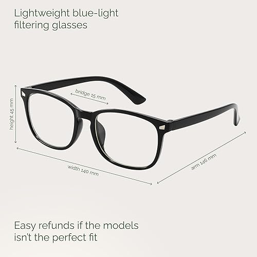Miniatura 6 de MIGSIR Gafas de Bloqueo de Luz Azul para Computadora y Juegos, Gafas de Moda Falsas que Ayudan a Reducir la Fatiga Visual para Mujeres y Hombres
