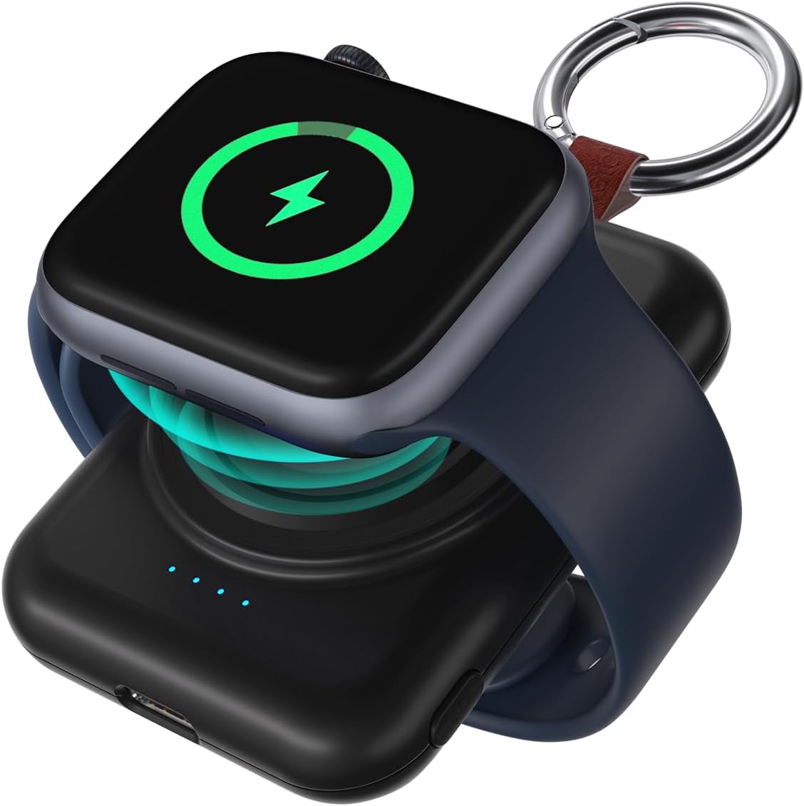 Portable Charger for Apple Watch, 1800mAh Wireless Keychain