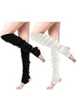 1/2 Pair Leg Warmers for Women, Fashion Warm Soft Knitted Leg Warmer 80s Accessories for Party Sports Yoga Dance