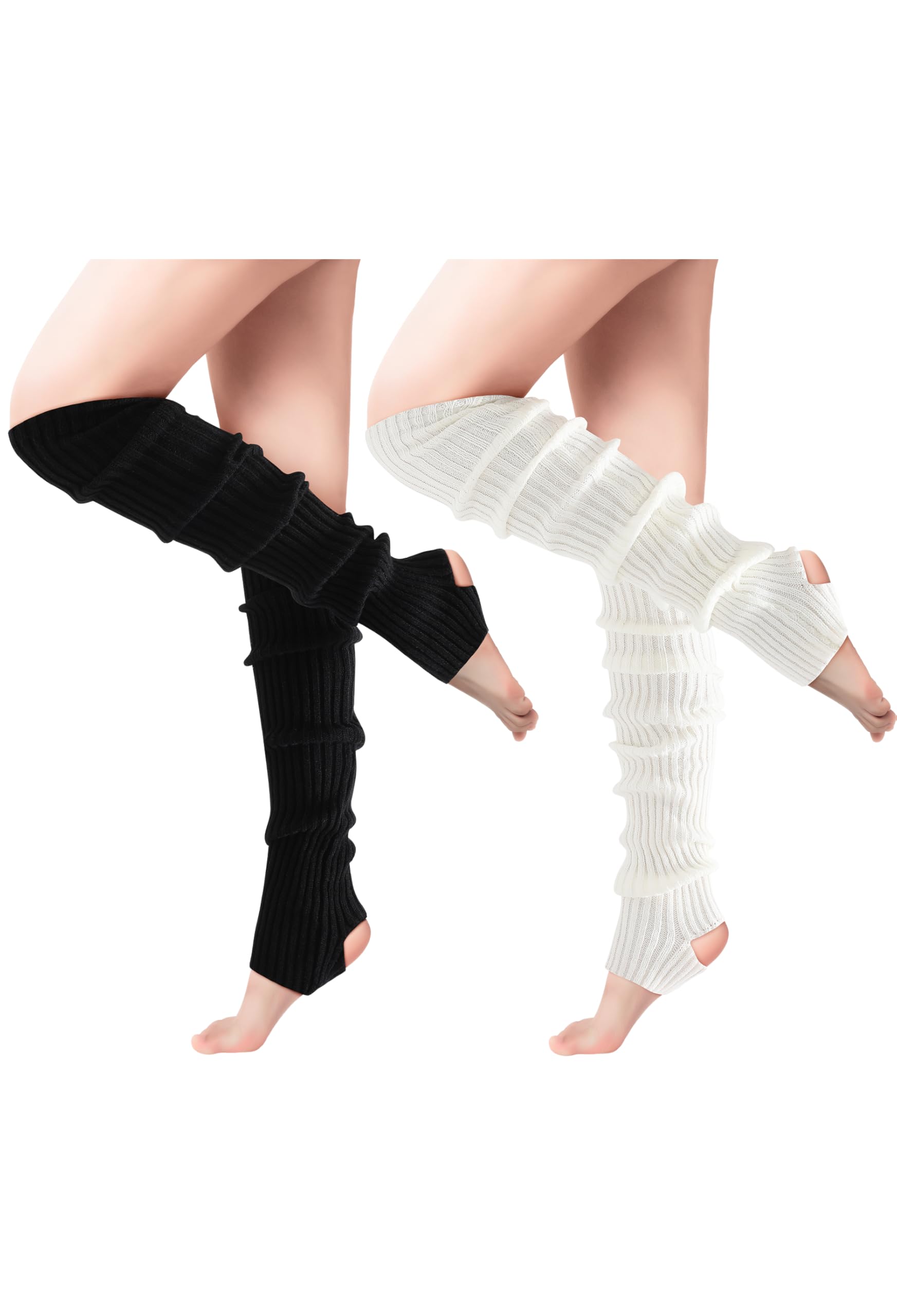 Pleneal 1 2 Pair Leg Warmers for Women Fashion Warm Soft Knitted Leg Warmer 80s Accessories for Party