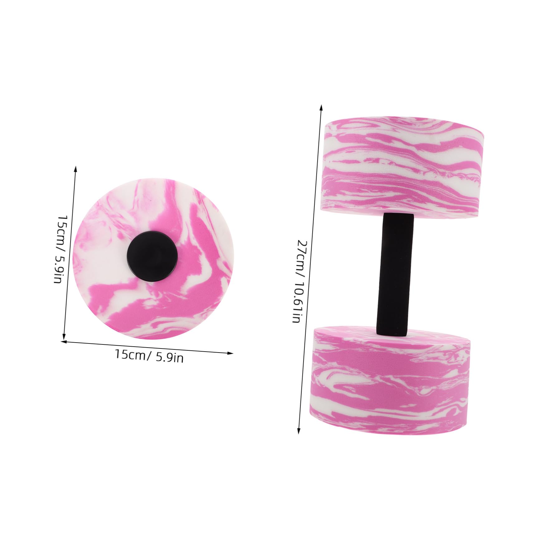 Mikikit Dumbbells Water Aerobics Weights Exercise Weights Water Exercise Equipment for Pools Water Weights for Pool Water Long Dumbbell Water Aerobics Dumbbell Pink Eva