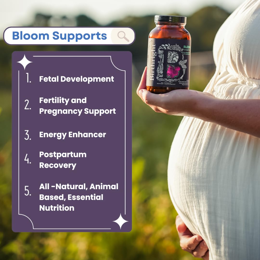 Birthright Bloom Prenatal Vitamins – Whole Food, Grass-Fed Liver, 180 Count — Amazon image 4