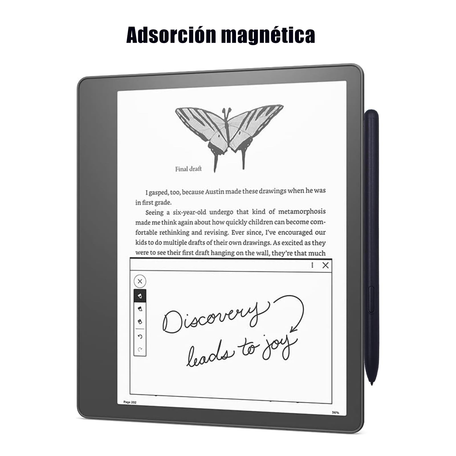 Stylet pour Kindle Scribe Premium Pen compatible avec Kindle et écriture de cahier numérique, remplacement de dessin pour Kindle Scribe Pen avec fixation magnétique, sensibilité à la pression 4096