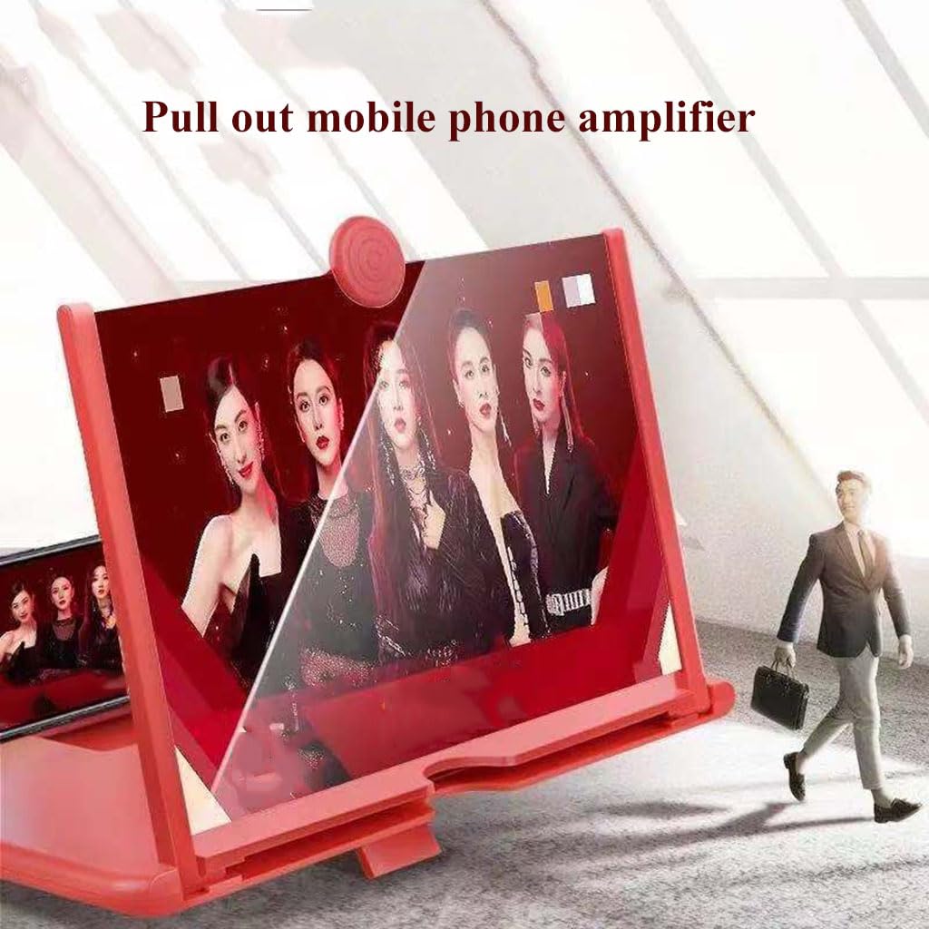 Wysuwany stojak do projekcji z powiększeniem do 12-calowego ekranu telefonu komórkowego, cienki uchwyt na telefon komórkowy o wysokiej rozdzielczości 3D, kompatybilny ze wszystkimi