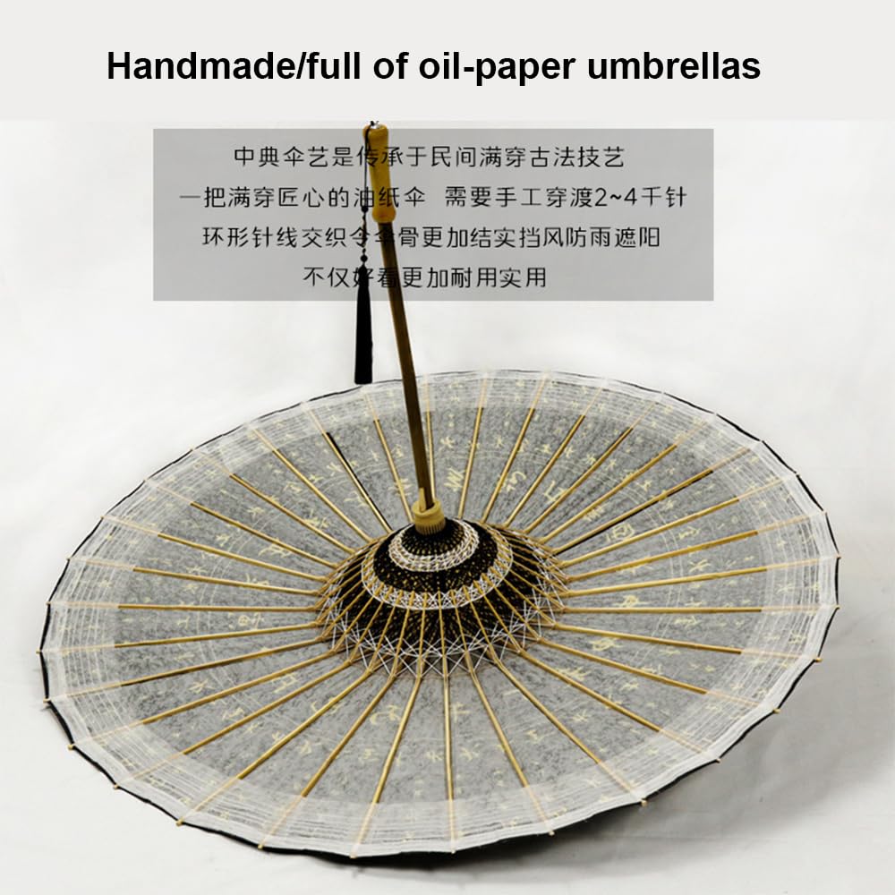 Taoistischer Ölpapierschirm, Praktischer Sonnenschutz Yin-Yang Und Fünf-Elemente-Regenschirm, Handgefertigte Film- Und Fernsehprops,F,120CM