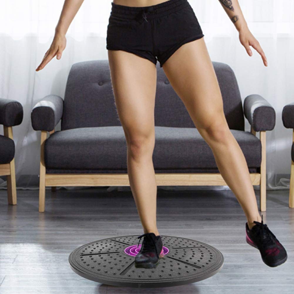 Ejoyous Balance Board, Tavola Oscillante Antiscivolo Labirinto Viola Balance Board Palestra Fitness Esercizi Riabilitazione Allenamento Terapia Top per Fisioterapia per Rafforzare i