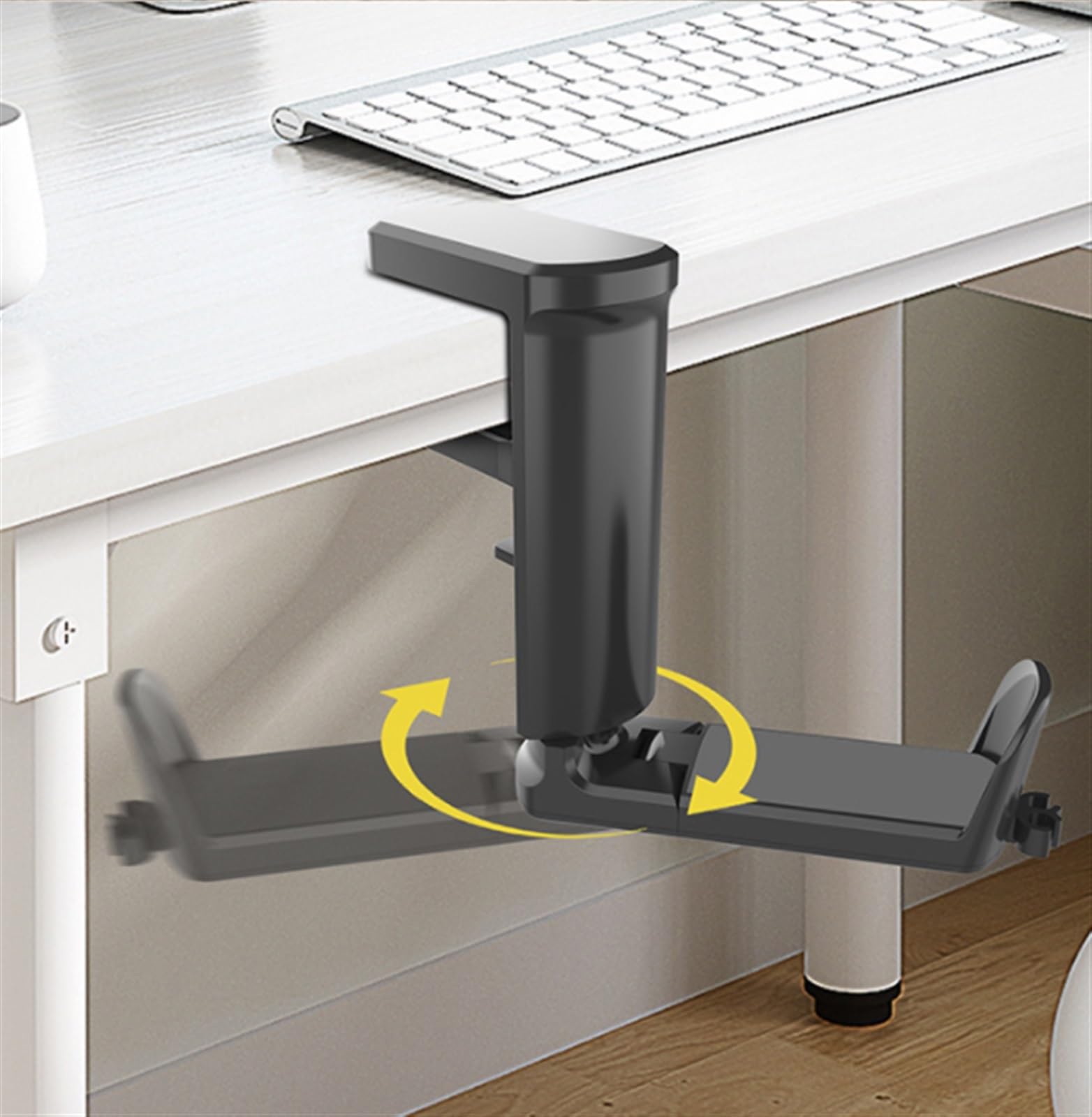 Soporte for Auriculares Monitor de cibercafé Colgador Estante exhibición(White)