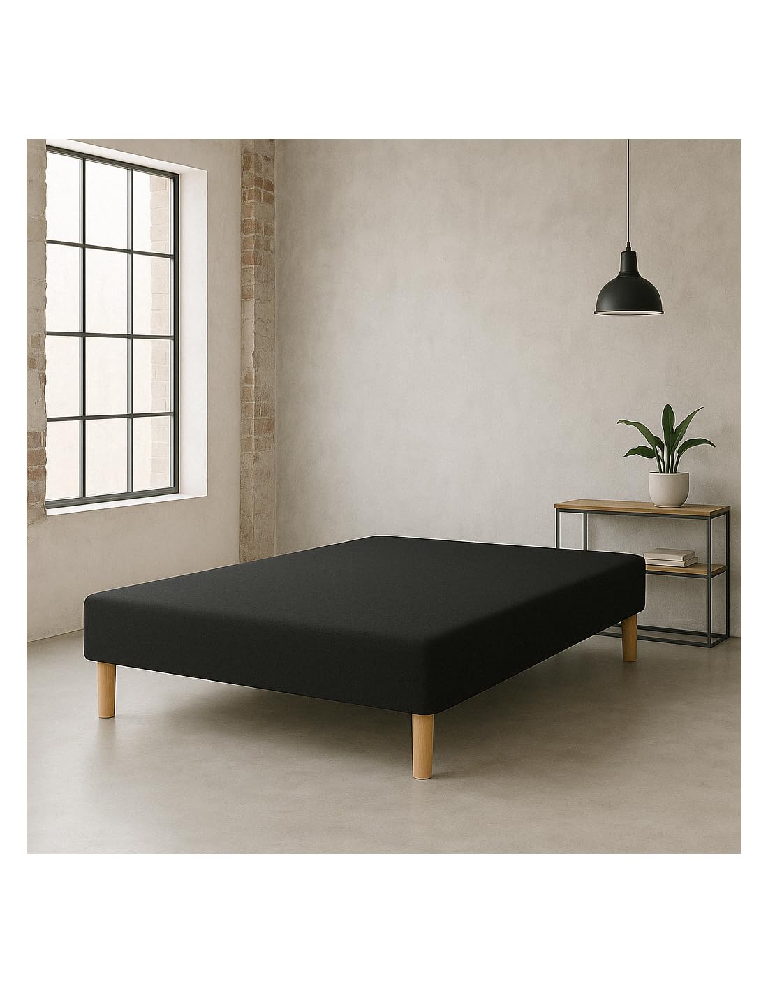 by sommiflex SOMMIER TAPISSIER Noir 130x190 cm | Fabrication FRANÇAISE ARTISA