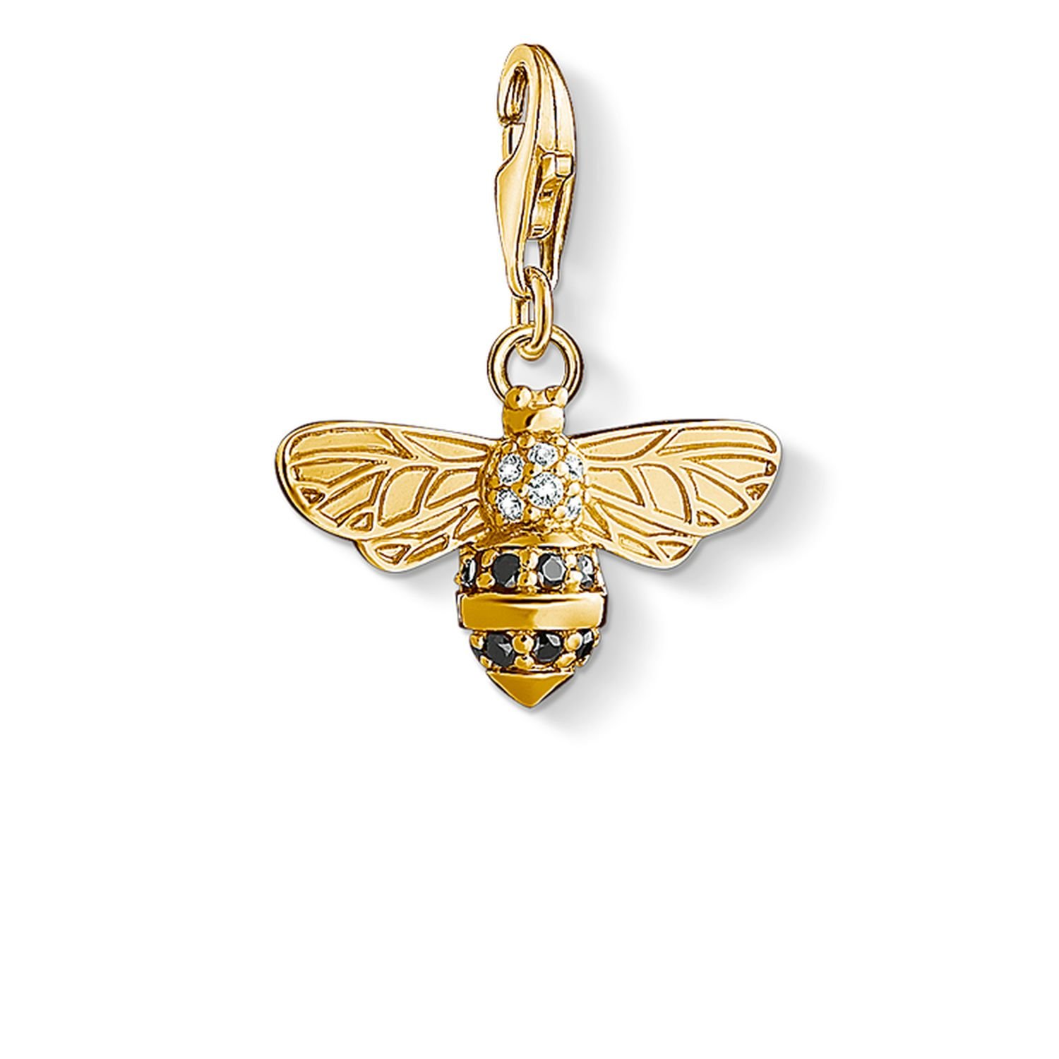 THOMAS SABO Damen Charm-Anhänger Schmetterling weiße Steine Charm Club 925 Sterlingsilber 1862-051-14