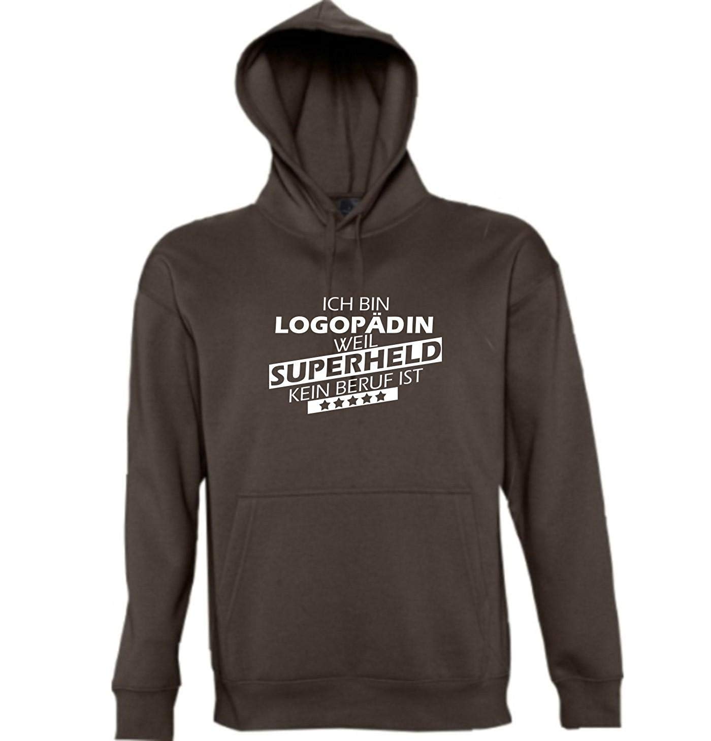 Sweat Ich Bin Logopädin à capuche vêtement marron XS - 3