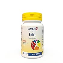 LongLife® Folic | Integratore di acido folico | 400mcg per compressa rivestita | Oltre 3 mesi di trattamento | Salute materna in gravidanza e benessere cardiovascolare | Senza glutine e vegano