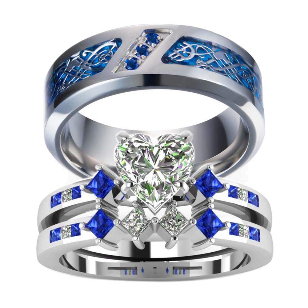 DIVINE CROSS 恋愛ロワイヤル SEC Partner箔 2枚セット Amazon.com: Two Rings His Hers Wedding Ring Sets Couples