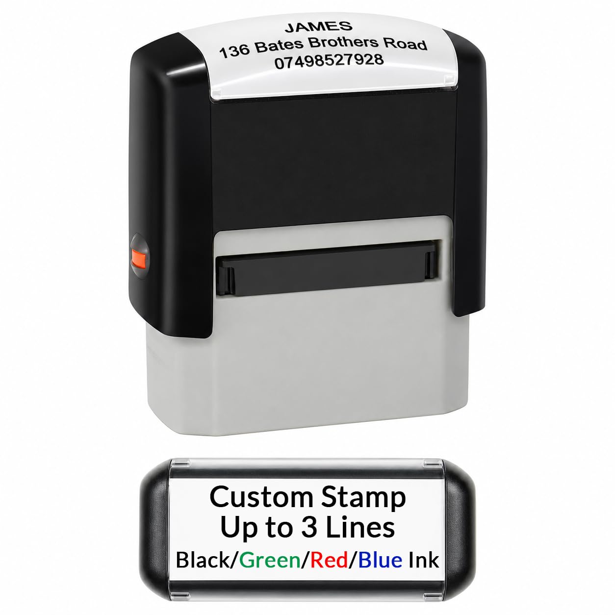 Custom Self Inking Stamp Personalized Rubber Stamp Customized Return Address Stamp for Family Business Multiple Sizes Shapes 4 Ink Colors Available
