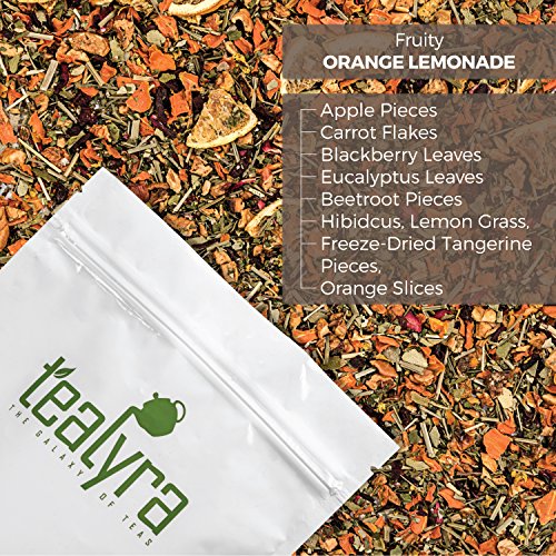 Tealyra - Orange Lemonade - Hibiscus - Eucalyptus - Lemongrass - Herbal Fruity Loose Leaf Tea Blend - Vitaminsrich - Boost Immune System- 100% Natural – Hot And Iced - Caffeine-Free - 220G (8-Ounce) #TOP3