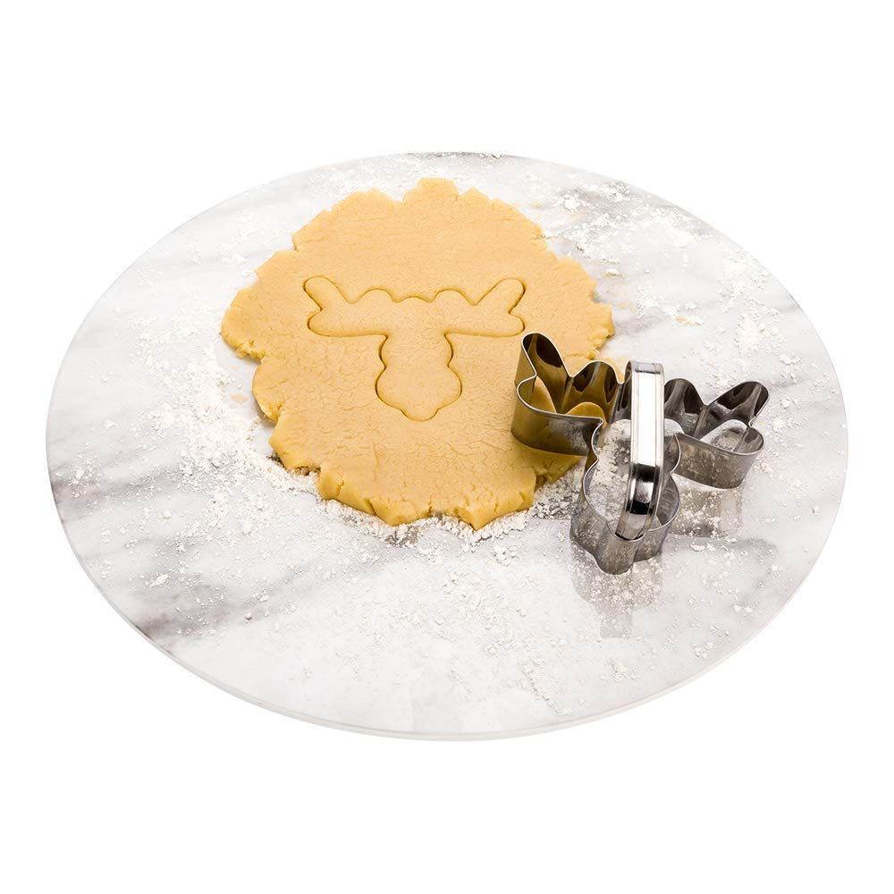 Cortador de galletas para repostería de 10 x 6,75 cm, 1 cortador de galletas resistente a la corrosión, con asa, apto para lavavajillas, cortador de galletas de metal, para postres y golosinas