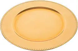 Conjunto 6 Sousplats de Plástico Dourado 33cm - Wolff