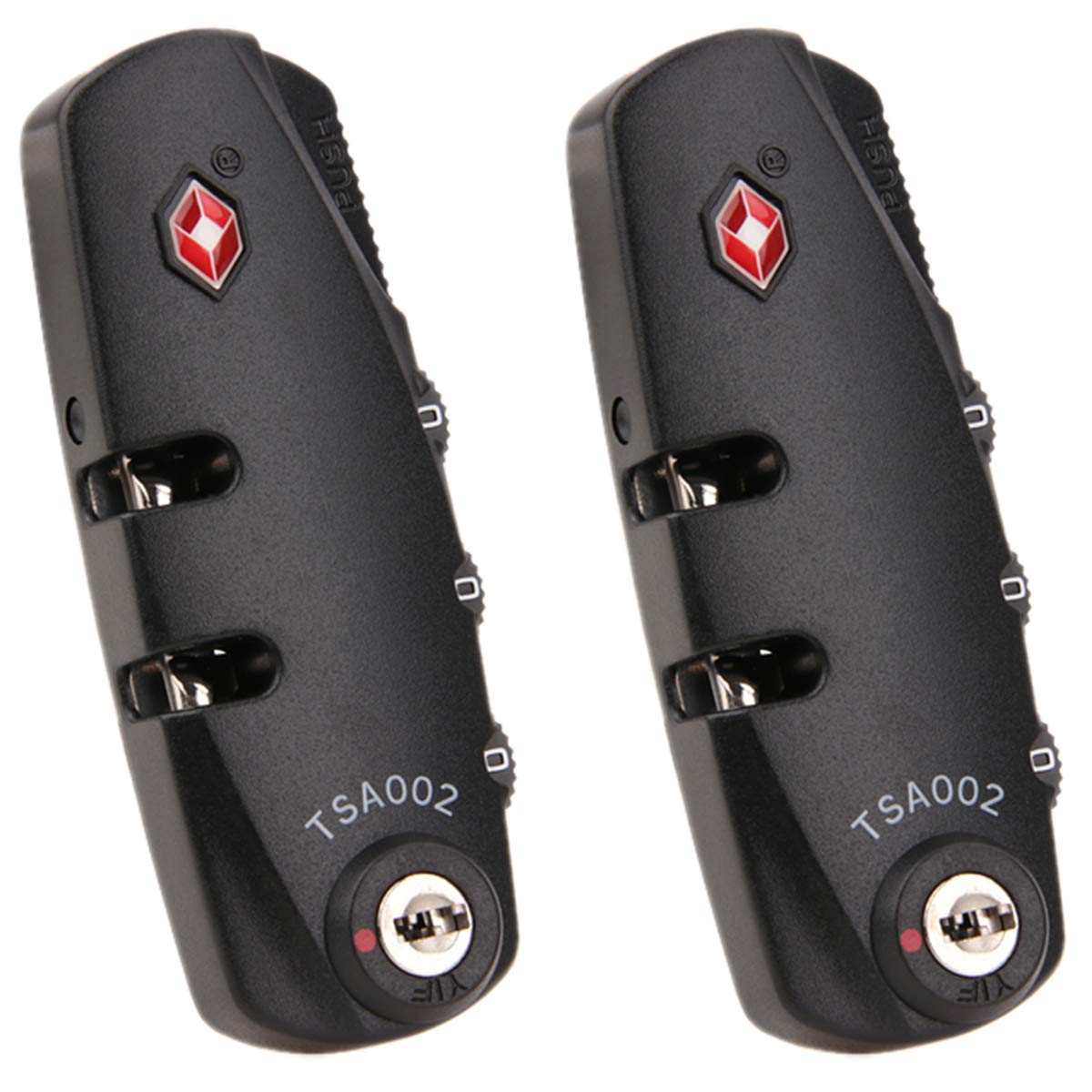 Mnuvxzaewf Black Combination Lock,Travel, Set Of A Pair S034# Password Lock Replacement Suitcases/Luggage For Suitcase Pull Rod(Black)